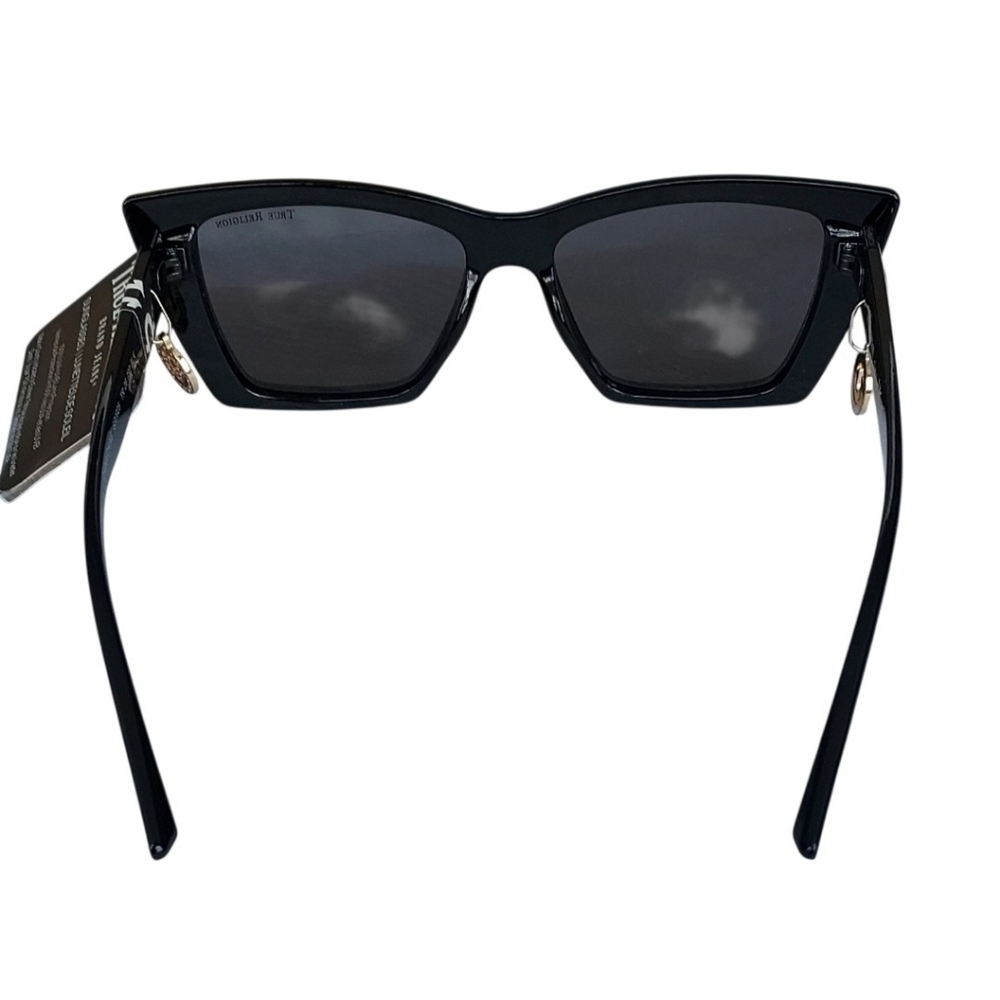 True Religion Sunglasses Black Frame W/Charm Case, Box, Cloth NWT - Picture 4 of 11